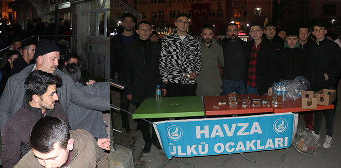 Belediye Ve Ülkü Ocakları Regaip Kandilinde Tatlı İkram Ettiler