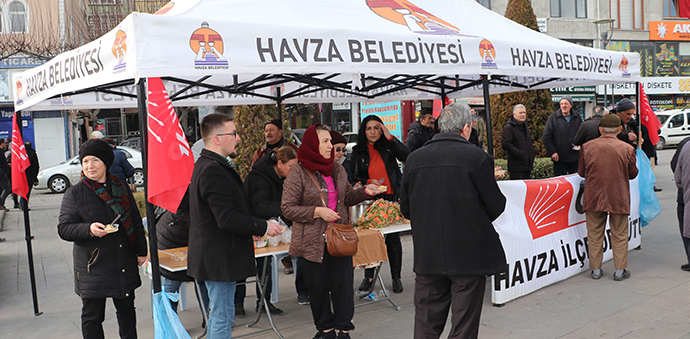 CHP Havza İlçe Başkanlığından Helva İkramı