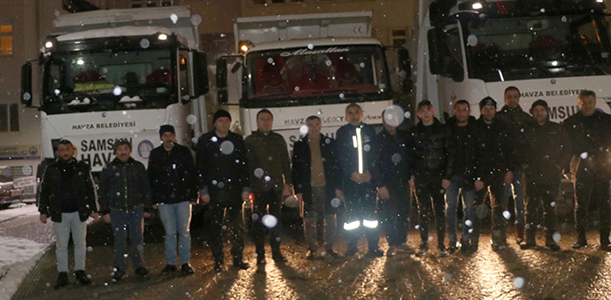 Havza Belediyesi Elbistan’a 3 Kamyon Gönderdi