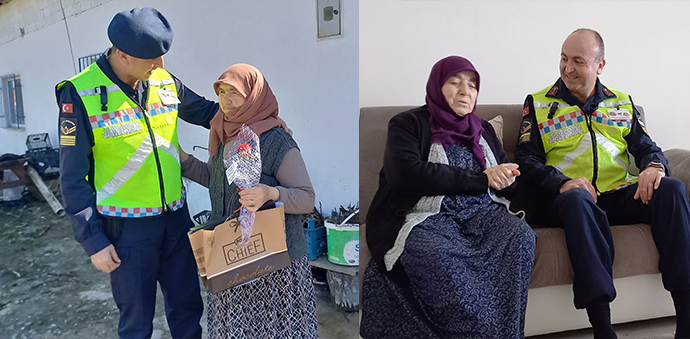 Havza’da Jandarmadan Şehit Ailelerine Ziyaret