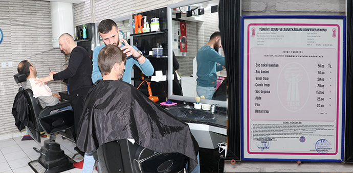 Havza’da Tıraş Ücretleri Zamlandı