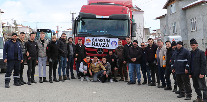 Havza’dan Deprem Bölgesine Yardımlar Sürüyor