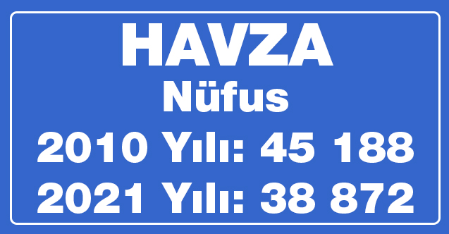 Havza’nın Nüfusu 38 Bin 872’ye Düştü. Tam Liste mahalle Nüfusları
