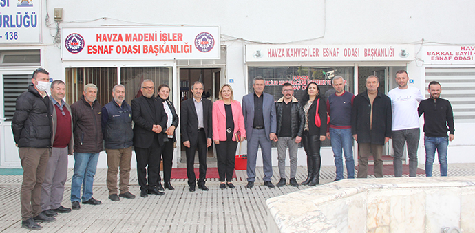 Samsun CHP Milletvekili Hancıoğlu’ndan Havza’da Esnaf Odalarına Ziyaret