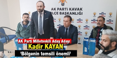Ak Parti Milletvekili Aday Adayı Kayan 'Bölgenin temsili önemli'
