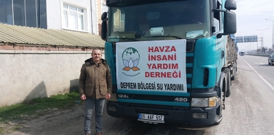 Havza İHH Derneği 1 TIR Su Yardımı Gönderdi