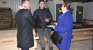 CHP Havza Belediye Başkan Adayı Çoban Havza OSB'de Fabrikalara Ziyaret