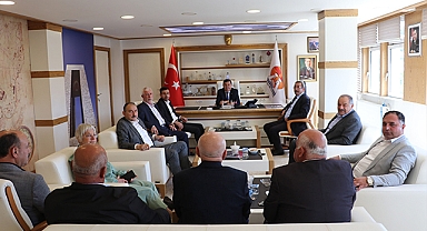 Amasya Pancar Ekicileri Kooperatifi Saatci’dan Havza Belediye Başkanı İkiz’e ziyaret