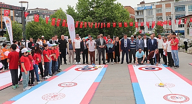 Havza’da Floor Curling Turnuvası Düzenlendi