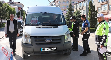 Havza'da Şehiriçi Minibüs Denetimi Yapıldı