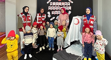 Havza Genç Kızılay'dan Çocuklara Kızılay Tanıtımı