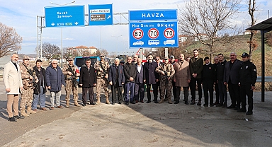 Havza’da Polis Uygulama Noktasına Ziyaret Edildi