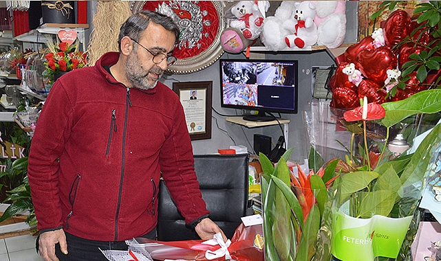 Havza'da Çiçekçilerde 14 Şubat Sevgililer Günü Yoğunluğu