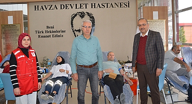 Havza’da Sağlık Çalışanlarından 43 Ünite Kan Bağışı