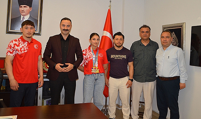 Avrupa ve Dünya Şampiyonundan Havza Kaymakamı Ayvat ve Belediye Başkanı İkiz’e ziyaret