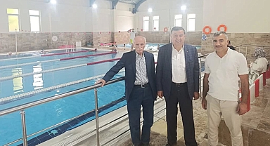 Başkan İkiz'den Yarı Olimpik Yüzme Havuzuna Ziyaret: