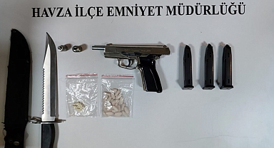 Havza’da Uyuşturucu ve Silah Operasyonu