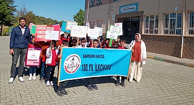 Havza’da 100. Yıl İlkokulu Öğrencileri Sağlıklı Yaşam İçin Yürüdü