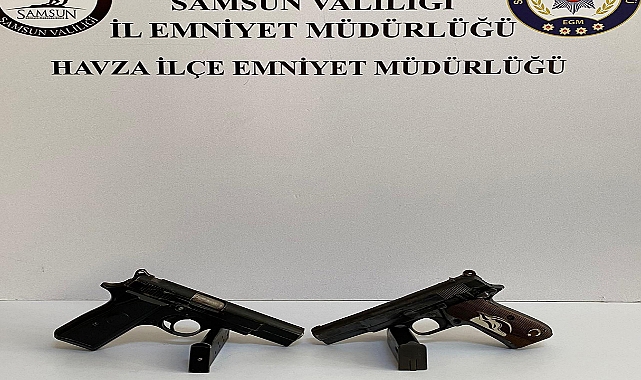 Havza'da Ruhsatsız Tabanca Ele Geçirildi