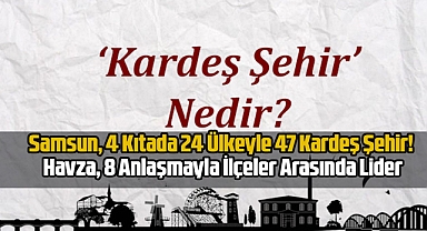 Samsun, 24 Ülkeyle 47 Kardeş Şehir! Havza, 8 Anlaşmayla İlçeler Arasında Lider