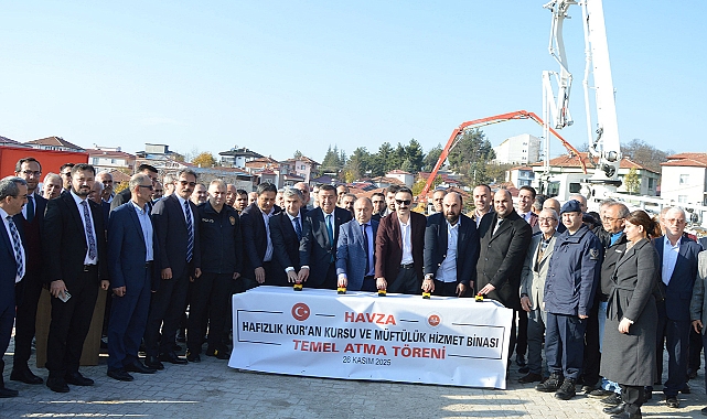Havza Hafızlık Kuran Kursu Ve Müftülük Hizmet Binalarının Temeli Atıldı