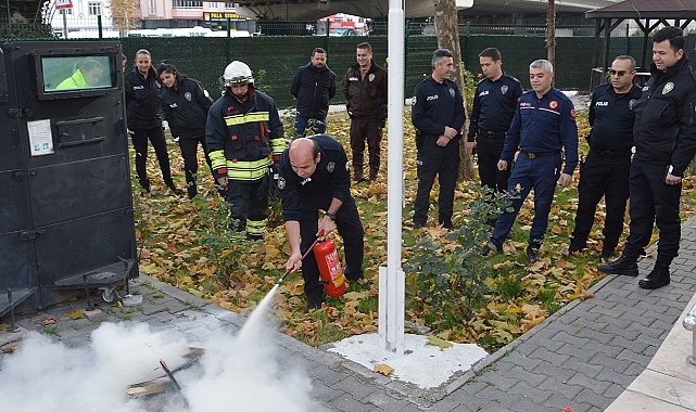 Havza Polisine İtfaiyeden Kapsamlı Yangın Eğitimi