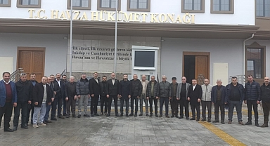 Havza Yeni Hükümet Konağı’nda: Muhtarlardan Tebrik Ziyareti