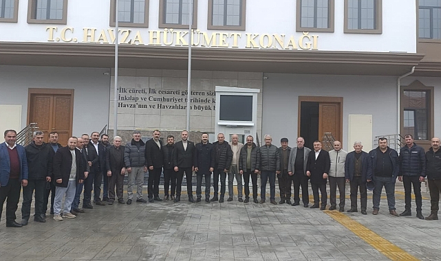 Havza Yeni Hükümet Konağı’nda: Muhtarlardan Tebrik Ziyareti