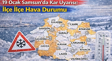 19 Ocak Samsun’da Kar Uyarısı: İlçe İlçe Hava Durumu