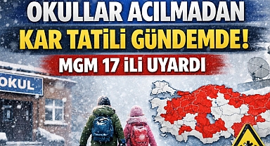 Okullar Açılmadan Kar Tatili Gündemde! Metroloji 17 İli Uyardı