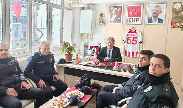Havza Emniyetinden CHP İlçe Başkanlığına İade-i Ziyaret: 