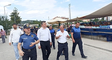 Havza Kaymakamı Serin'den Selzede Esnafa Moral Ziyareti