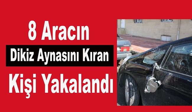 8 Aracın Dikiz Aynasını Kıran Kişi Yakalandı