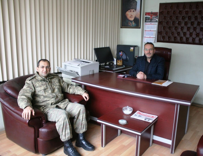 Bölük Komutanı Gazetemizi Ziyaret Etti