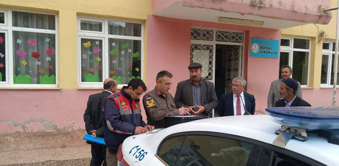 Boyalı Mahallesi İlkokulunda Servisler Denetlendi