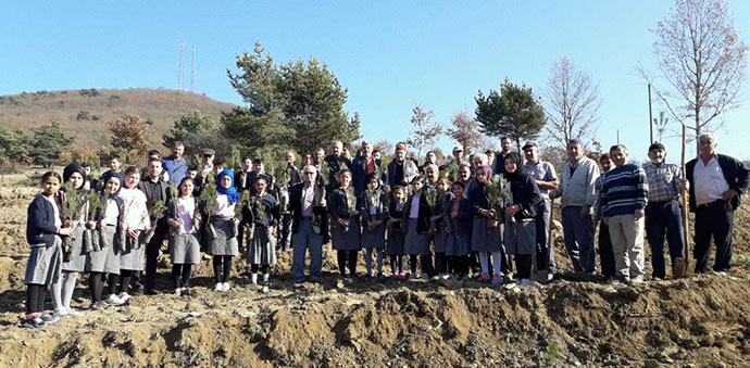 Çakıralan’da 555 Fidan Toprakla Buluştu