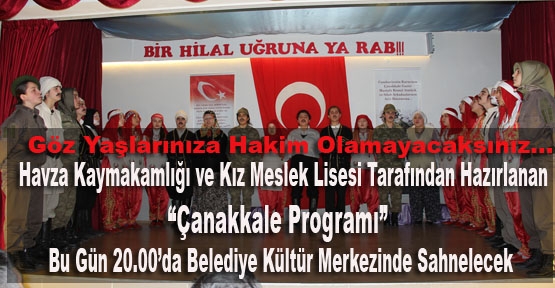 Çanakkale Programı Yeniden Sahnelenecek