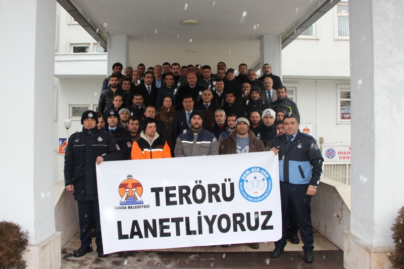 Havza Belediyesi Çalışanlarından Teröre Tepki