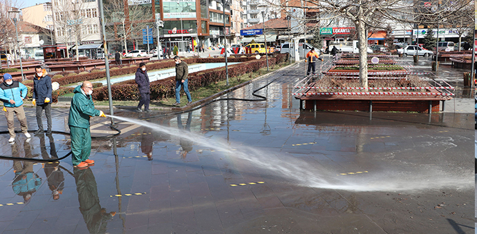 Havza Belediyesinden Temizlik Ve Dezenfekte Çalışması