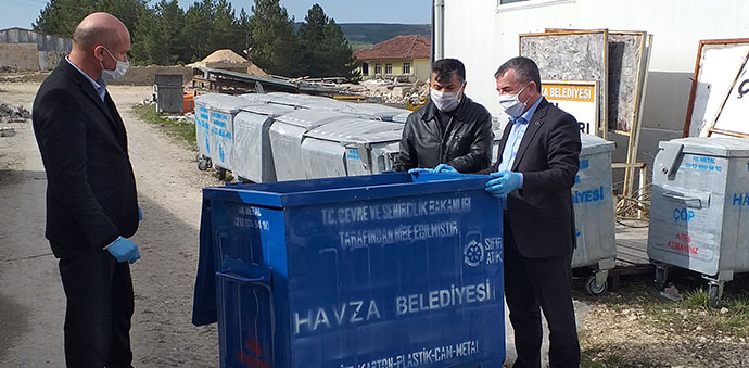 Havza Belediyesine 100 Adet Çöp Konteynırı Geldi