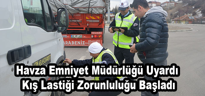 Havza Emniyet Müdürlüğü Uyardı Kış Lastiği Zorunluluğu Başladı