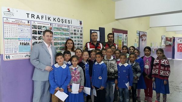 Havza Jandarma Okullara Trafik Köşesi Yaptı