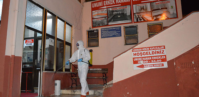 Havza Kaplıcalarında Dezenfekte Çalışması Yapıldı