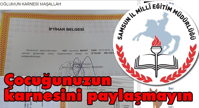 Havza Milli Eğitim Müdürlüğü Uyarıyor Bunu Sakın Yapmayın