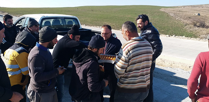 Havza OSB Beton Yolu Tamamlandı