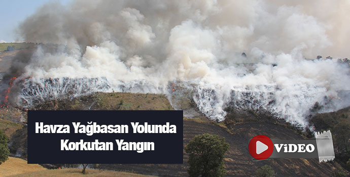 Havza Yağbasan Yolunda Korkutan Yangın