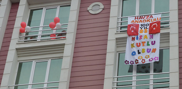 Havza’da 23 Nisan Coşkusu, Evler Süslendi