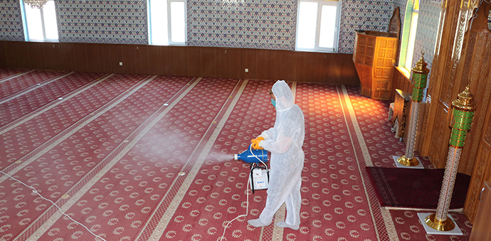 Havza’da Bayram Namazı İçin Dezenfeksiyon Yapıldı