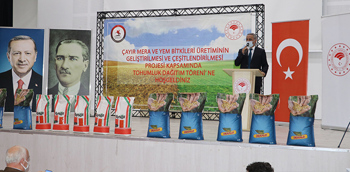 Havza’da Çiftçiye Yem Bitikleri Tohumu Dağıtıldı