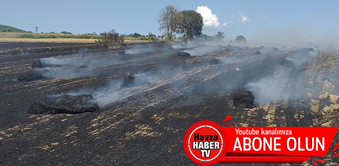 Havza'da Ekili Tarlada Yangın-Video Haber